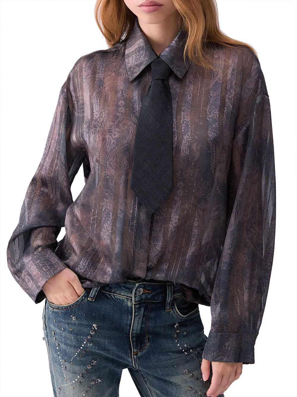 LIUJO DENIM Camicia Con Stampa Digitale Liu Jo - Moro Cachemire
