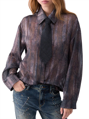 LIUJO DENIM Camicia Con Stampa Digitale Liu Jo - Moro Cachemire