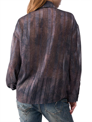 LIUJO DENIM Camicia Con Stampa Digitale Liu Jo - Moro Cachemire