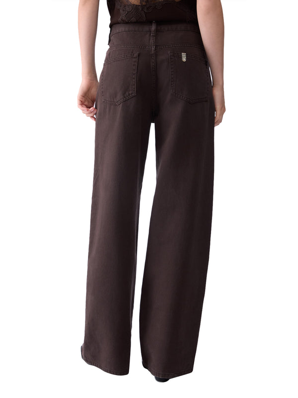 Liu Jo Pantaloni Straight Con Cinturino Asimmetrico Liu Jo - Marrone Cioccolato