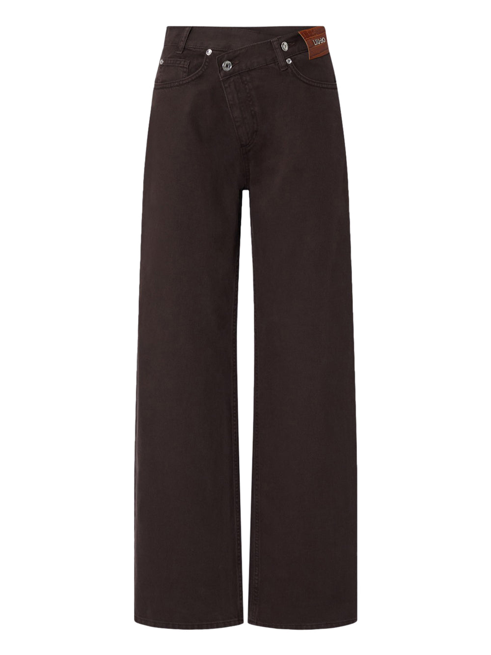 Liu Jo Pantaloni Straight Con Cinturino Asimmetrico Liu Jo - Marrone Cioccolato
