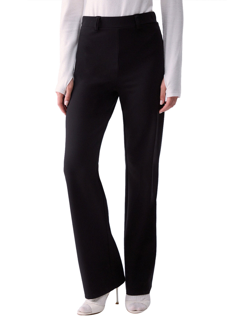 Liu Jo Pantaloni Regular Fit In Punto Milano Liu Jo Sport - Nero