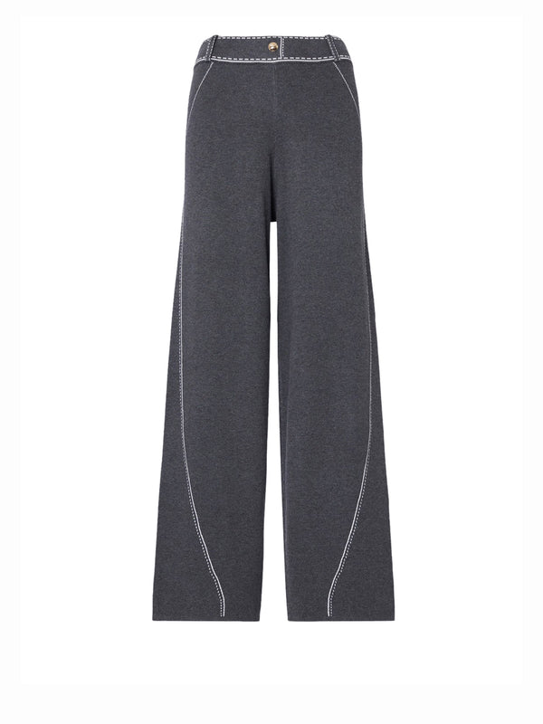 LIUJO SPORT Pantaloni Con Cuciture A Contrasto Liu Jo Sport - Grigio
