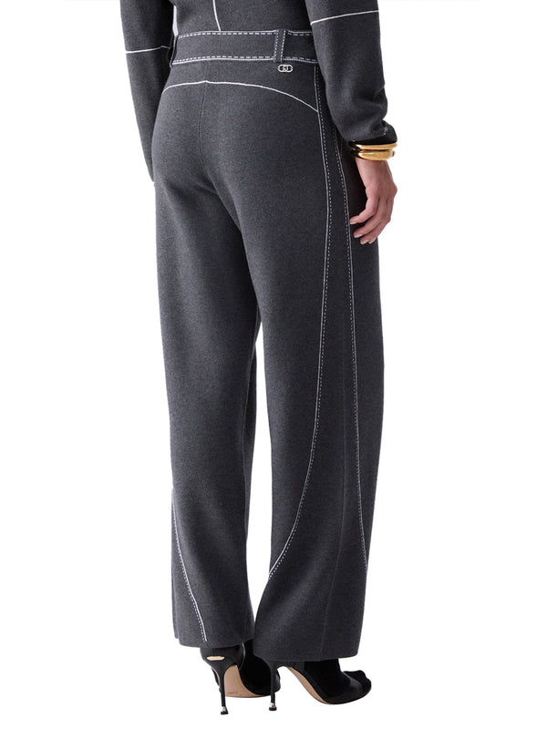 LIUJO SPORT Pantaloni Con Cuciture A Contrasto Liu Jo Sport - Grigio