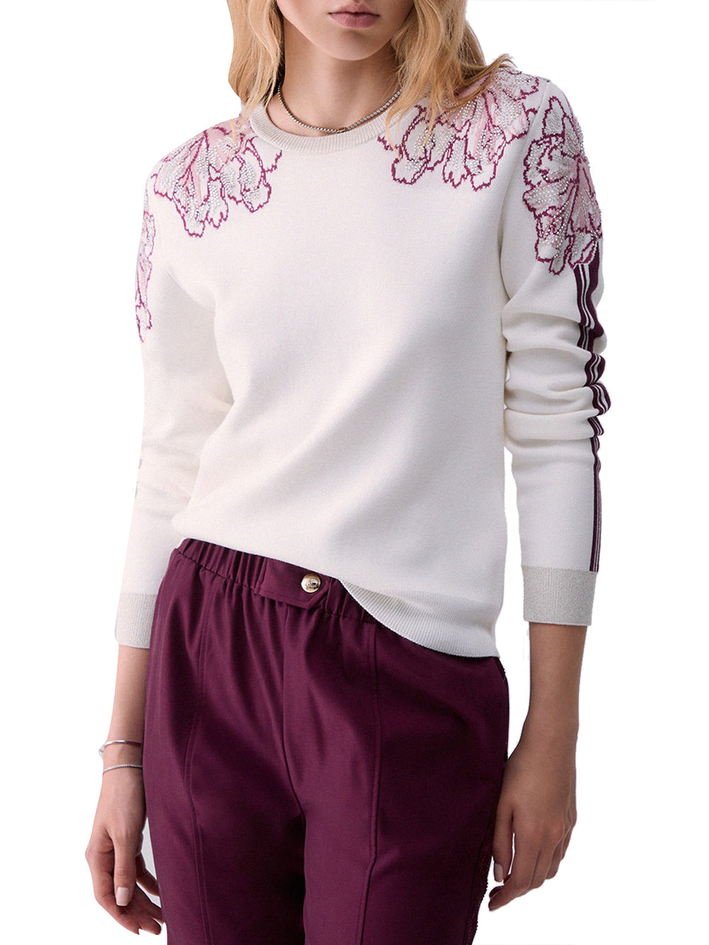 Liu Jo Maglia Jacquard Liu Jo Sport - Bianco