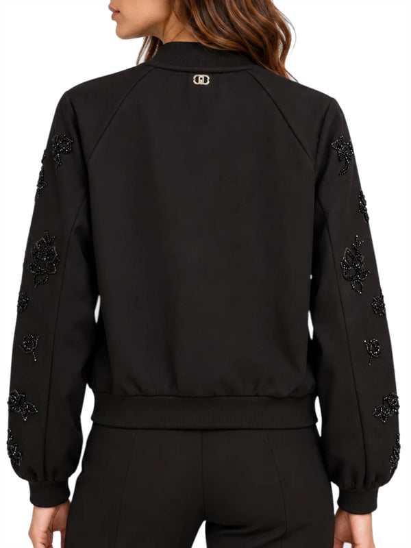 LIUJO SPORT Felpa con ricami Gioiello Liu Jo - Nero