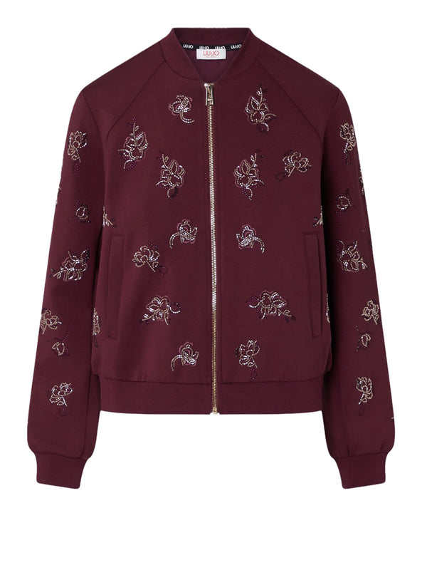 LIUJO SPORT Felpa con ricami Gioiello Liu Jo - Bordeaux