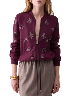 LIUJO SPORT Felpa con ricami Gioiello Liu Jo - Bordeaux