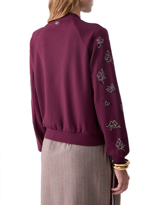 LIUJO SPORT Felpa con ricami Gioiello Liu Jo - Bordeaux