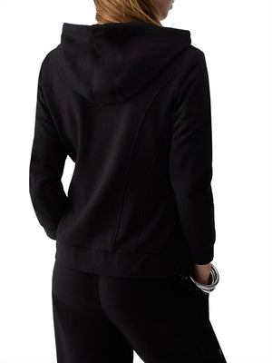 LIUJO SPORT Felpa Con Cappuccio E Paillettes Liu Jo - Nero