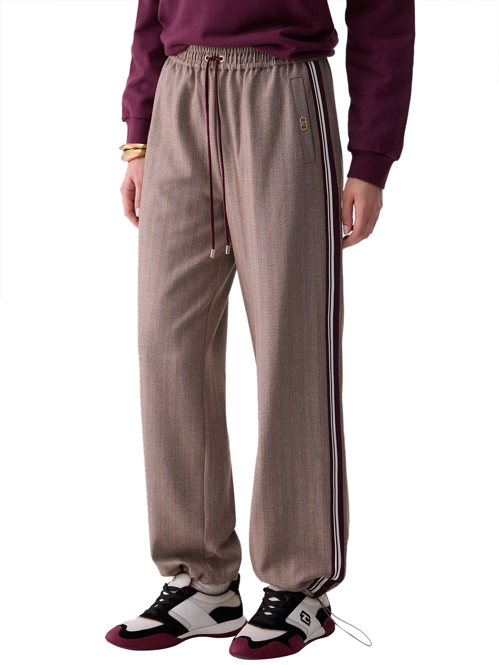 LIUJO SPORT Pantaloni Regular Fit Liu Jo Sport - Brown Rust Stripes
