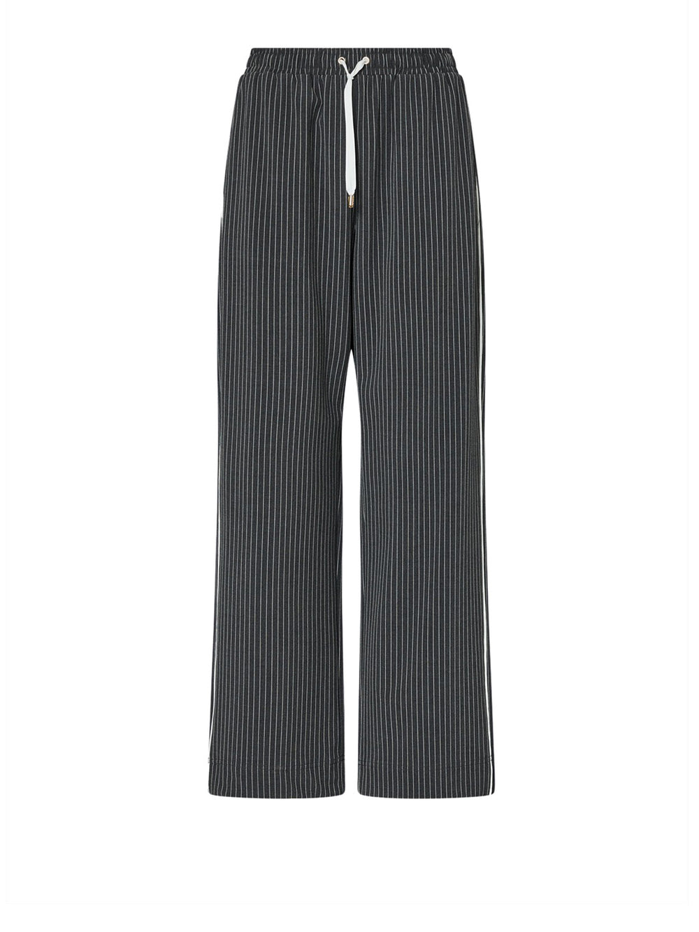 LIUJO SPORT Pantaloni Gessati Con Inserto In Pizzo Liu Jo - Grigio
