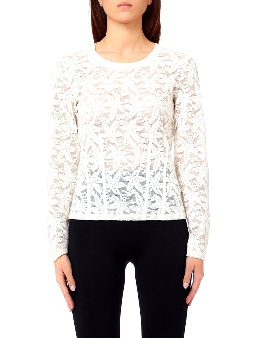 LIUJO SPORT Tshirt Di Pizzo Liu Jo Sport - Bianco Lana