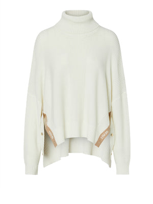 LIUJO SPORT Dolcevita In Misto Lana Con Bottoni Liu Jo Sport - Bianco