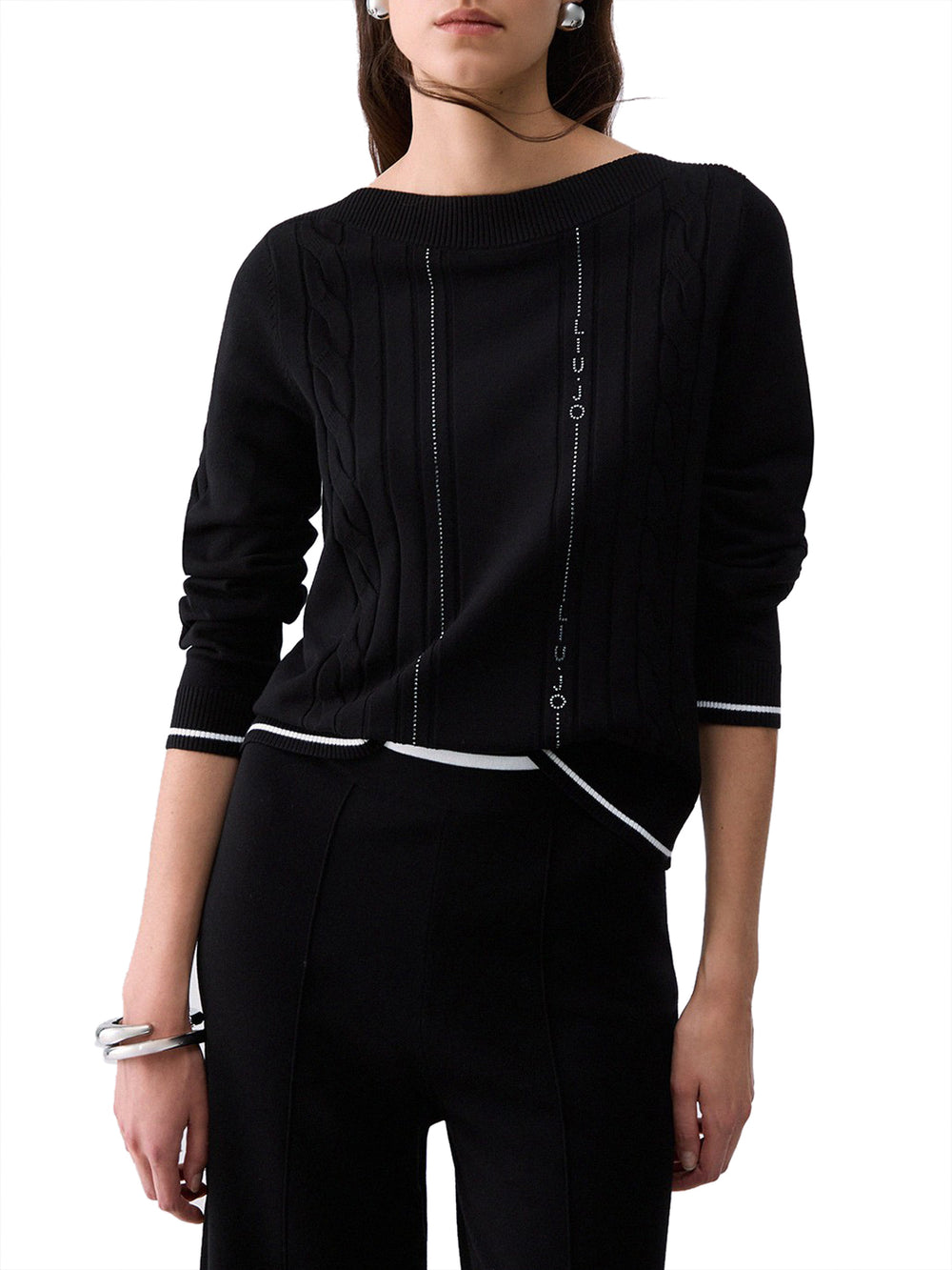 LIUJO SPORT Maglia Con Profili A Contrasto Liu Jo Sport - Nero