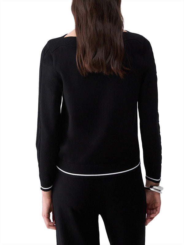 LIUJO SPORT Maglia Con Profili A Contrasto Liu Jo Sport - Nero