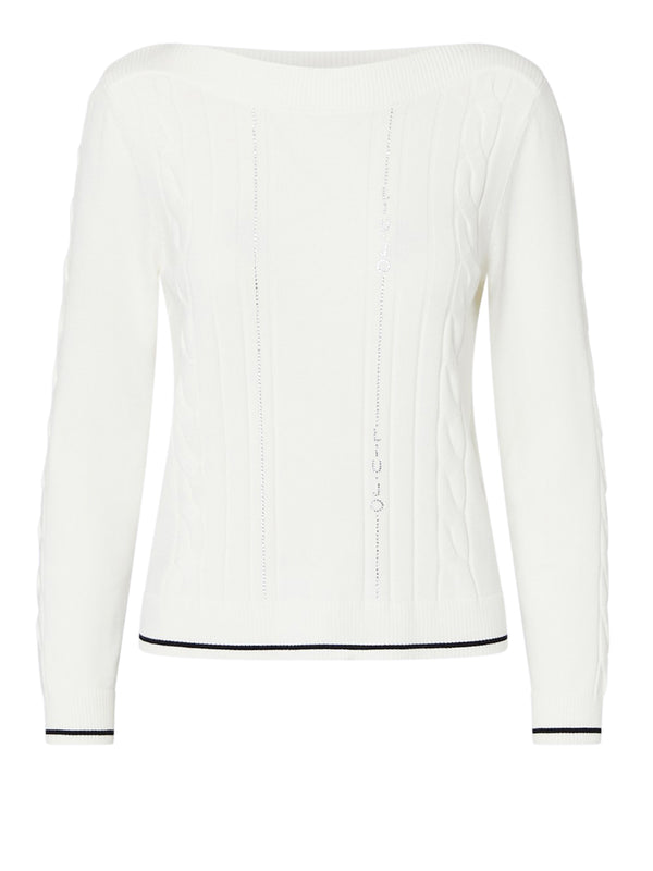 LIUJO SPORT Maglia Con Profili A Contrasto Liu Jo Sport - Bianco
