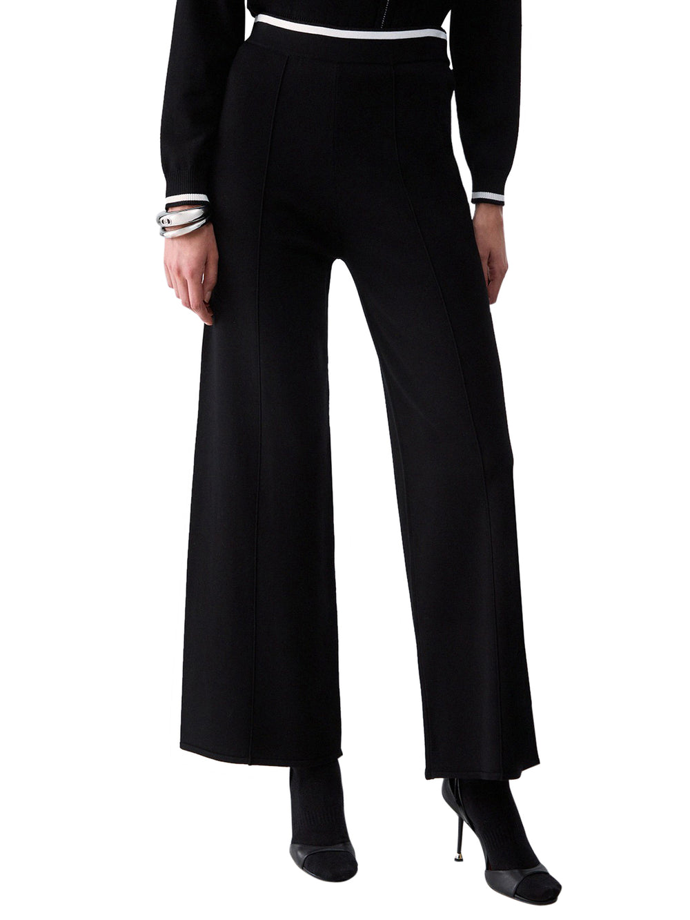 LIUJO SPORT Pantaloni In Maglia Liu Jo Sport - Nero/Bianco