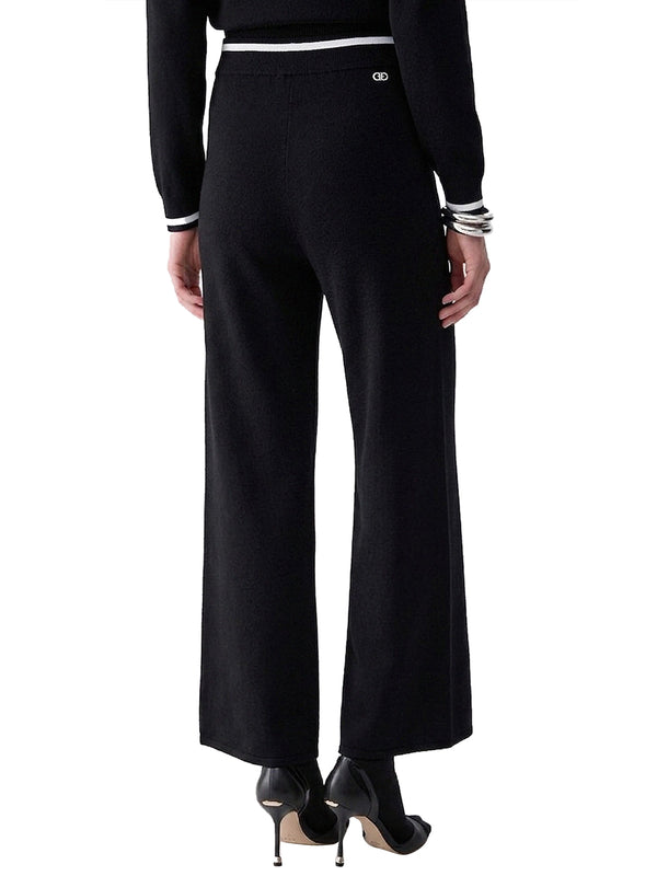LIUJO SPORT Pantaloni In Maglia Liu Jo Sport - Nero/Bianco