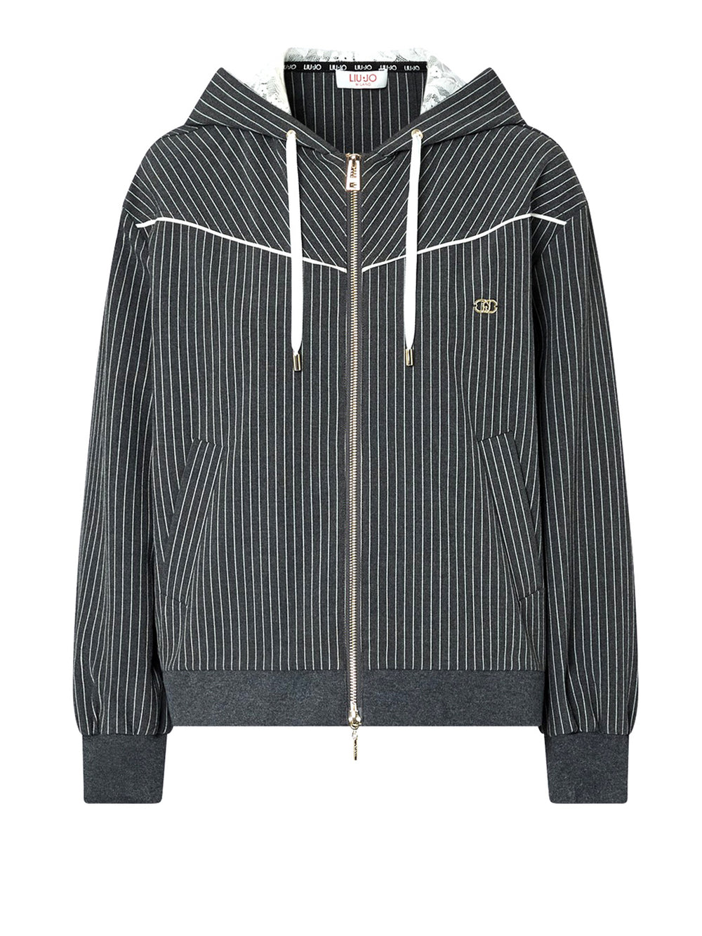 LIUJO SPORT Giacca Con Cappuccio In Pizzo Liu Jo Sport - Grigio
