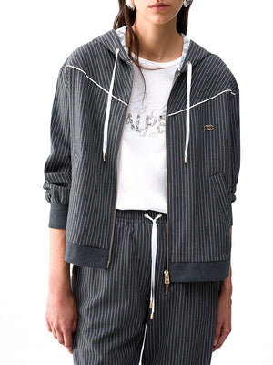 LIUJO SPORT Giacca Con Cappuccio In Pizzo Liu Jo Sport - Grigio