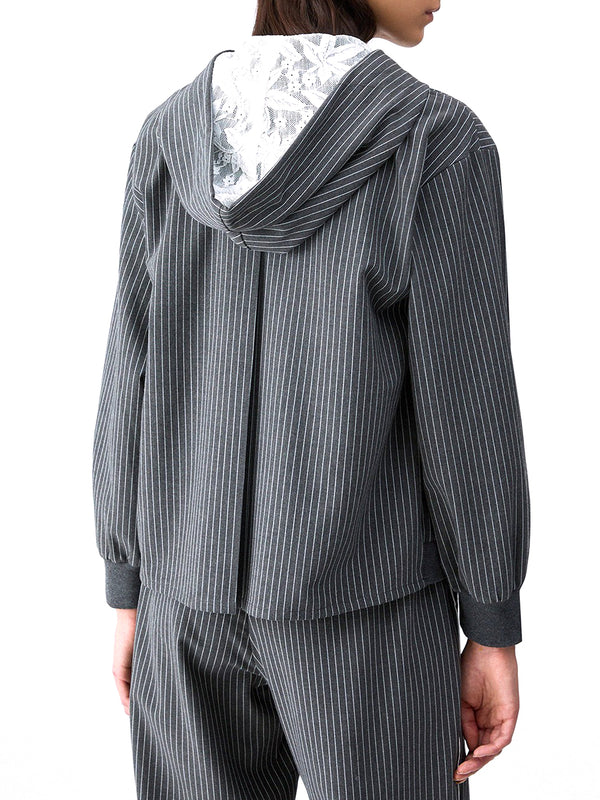 LIUJO SPORT Giacca Con Cappuccio In Pizzo Liu Jo Sport - Grigio