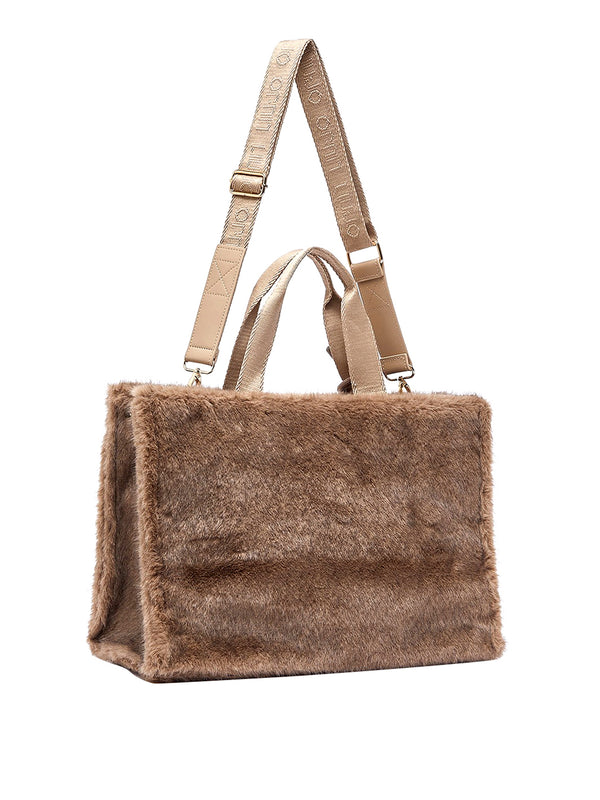 LIUJO SPORT Borsa Tote Grande In Teddy Liu Jo Sport - Beige