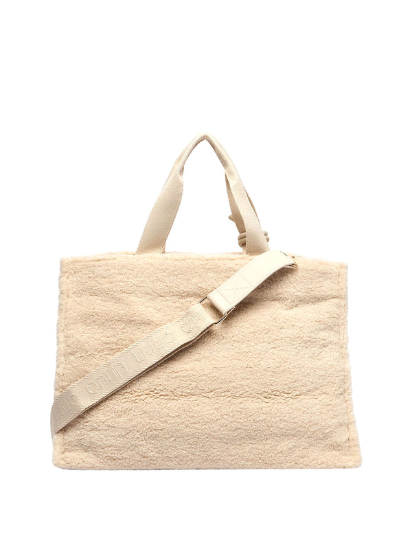 LIUJO SPORT Borsa Tote In Teddy Liu Jo Sport - Bianco Lana