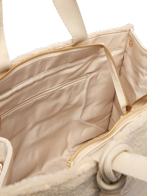 LIUJO SPORT Borsa Tote In Teddy Liu Jo Sport - Bianco Lana