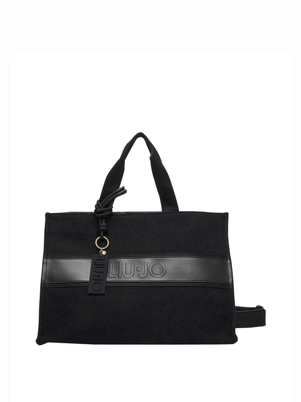 LIUJO SPORT Borsa Tote Grande In Panno Liu Jo Sport - Nero