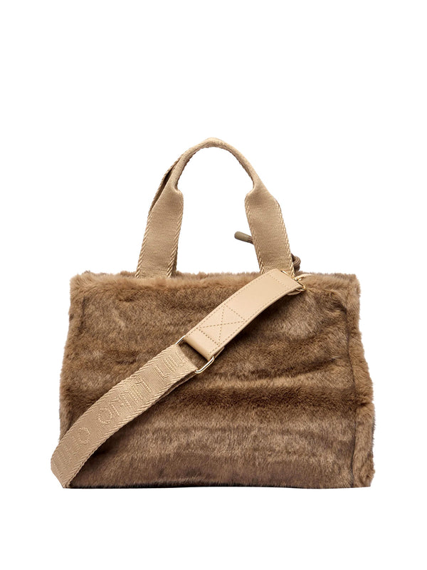 LIUJO SPORT Borsa Tote Piccola In Teddy Liu Jo Sport - Beige