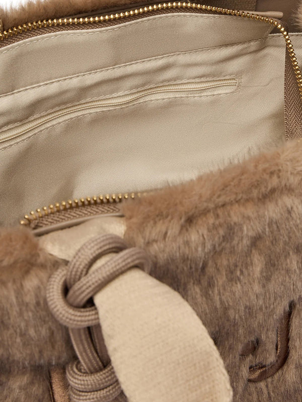 LIUJO SPORT Borsa Tote Piccola In Teddy Liu Jo Sport - Beige