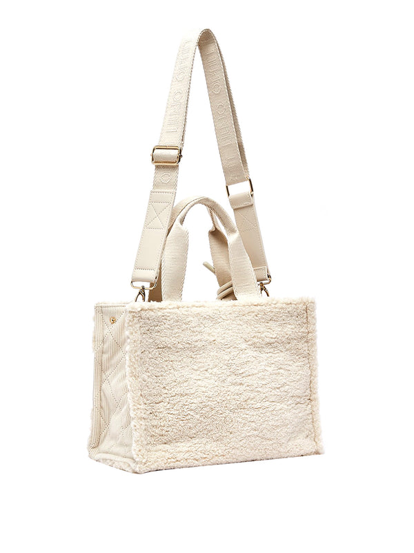 LIUJO SPORT Borsa Tote Piccola In Teddy Liu Jo - Bianco