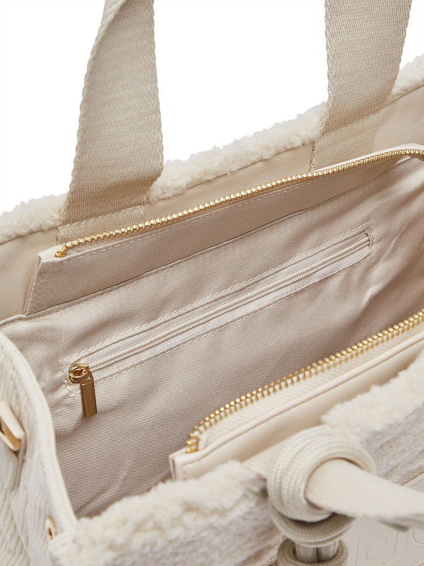 LIUJO SPORT Borsa Tote Piccola In Teddy Liu Jo - Bianco
