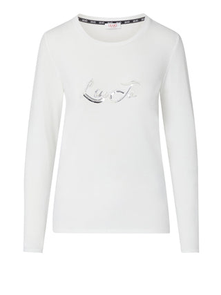 LIUJO SPORT Tshirt Maniche Lunghe Con Paillettes Liu Jo Sport - Bianco