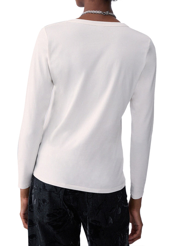 LIUJO SPORT Tshirt Maniche Lunghe Con Paillettes Liu Jo Sport - Bianco