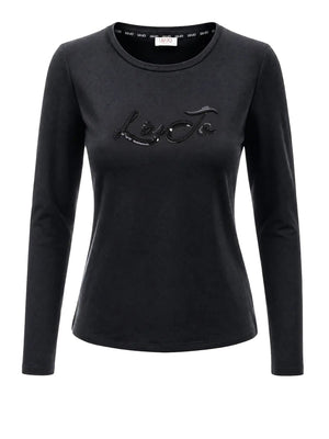 LIUJO SPORT Tshirt Maniche Lunghe Con Paillettes Liu Jo Sport - Nero
