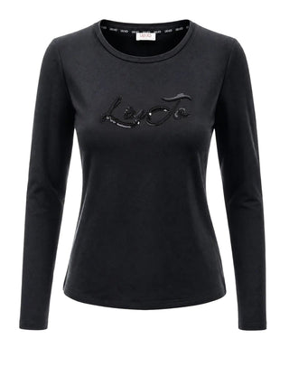LIUJO SPORT Tshirt Maniche Lunghe Con Paillettes Liu Jo Sport - Nero