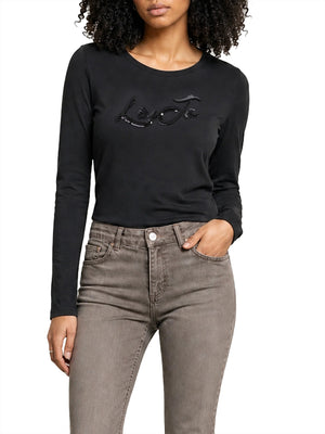 LIUJO SPORT Tshirt Maniche Lunghe Con Paillettes Liu Jo Sport - Nero