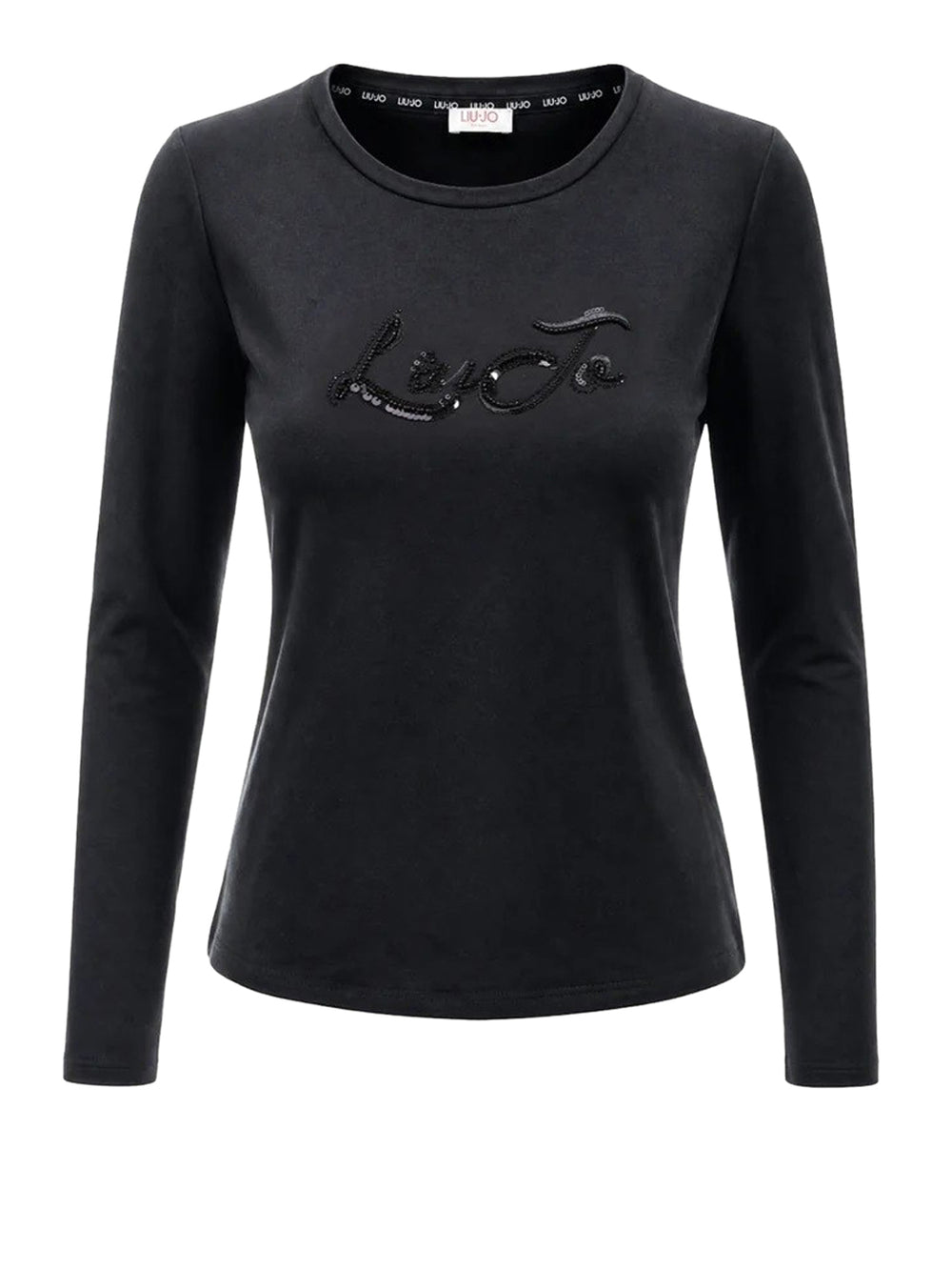 Liu Jo Tshirt Maniche Lunghe Con Paillettes Liu Jo Sport - Nero