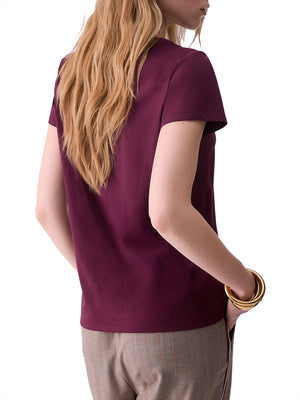 LIUJO SPORT Tshirt Con Logo E Strass Liu Jo Sport - Red Aubergine