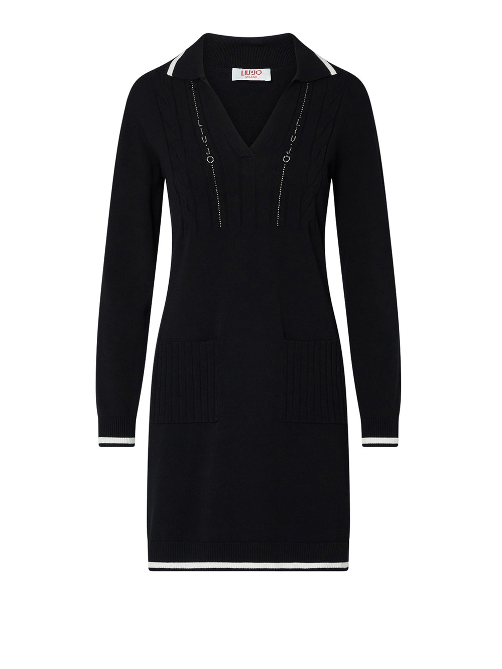 LIUJO SPORT Abito Corto In Maglia Liu Jo - Nero/Bianco
