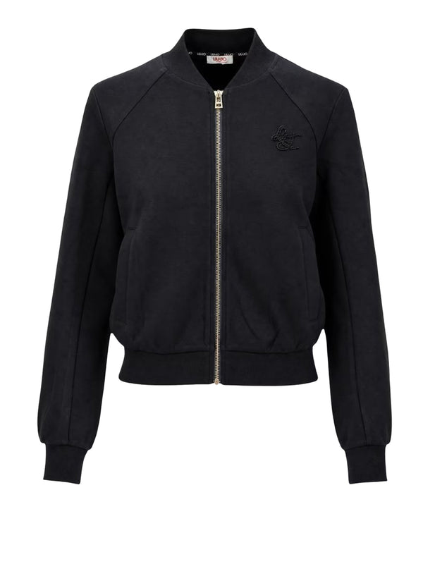 LIUJO SPORT Felpa Girocollo Con Zip Liu Jo - Nero
