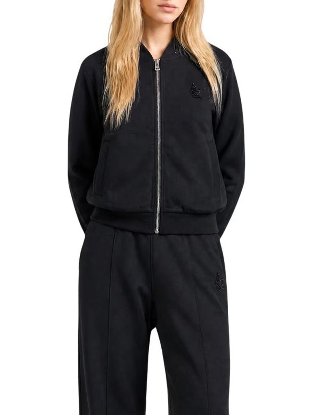 LIUJO SPORT Felpa Girocollo Con Zip Liu Jo - Nero