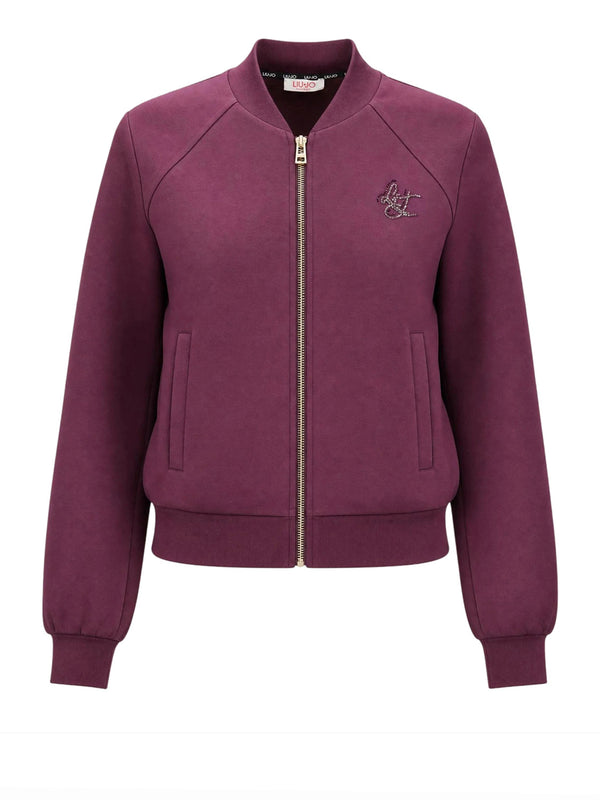 LIUJO SPORT Felpa Girocollo Con Zip Liu Jo - Bordeaux