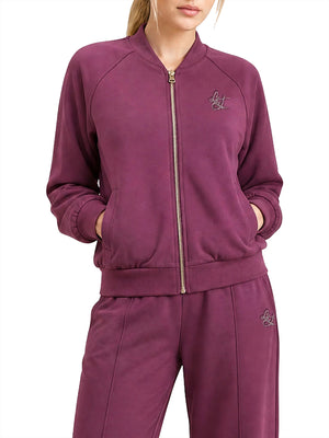 LIUJO SPORT Felpa Girocollo Con Zip Liu Jo - Bordeaux