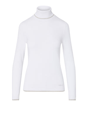 LIU.JO WHITE Dolcevita Con Profili Lurex Liu Jo - Bianco Lana