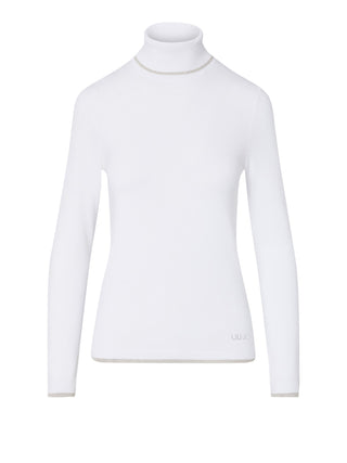 LIU.JO WHITE Dolcevita Con Profili Lurex Liu Jo - Bianco Lana