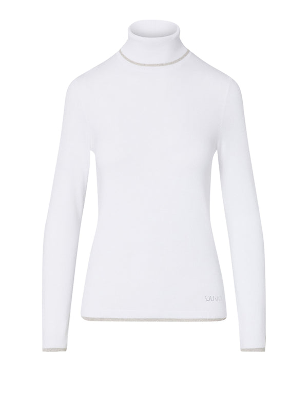 LIU.JO WHITE Dolcevita Con Profili Lurex Liu Jo - Bianco Lana