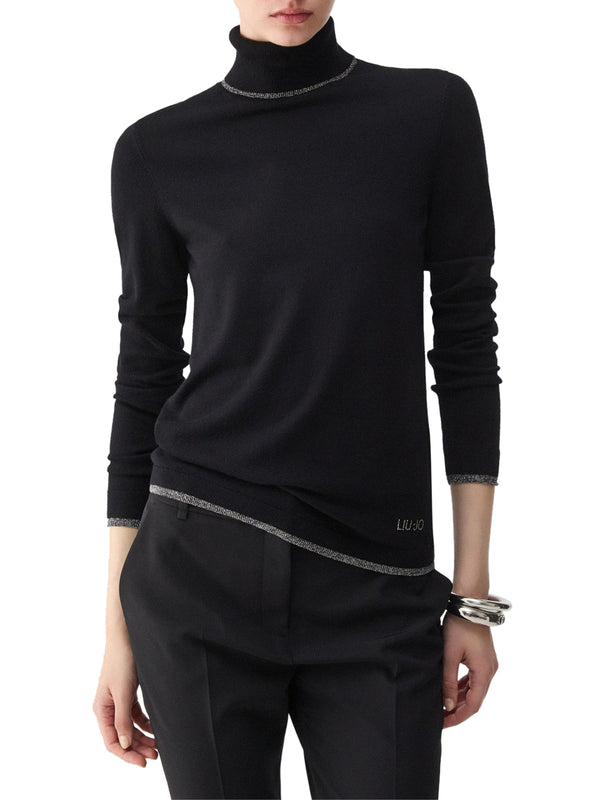 LIU.JO WHITE Dolcevita Con Profili Lurex Liu Jo - Nero